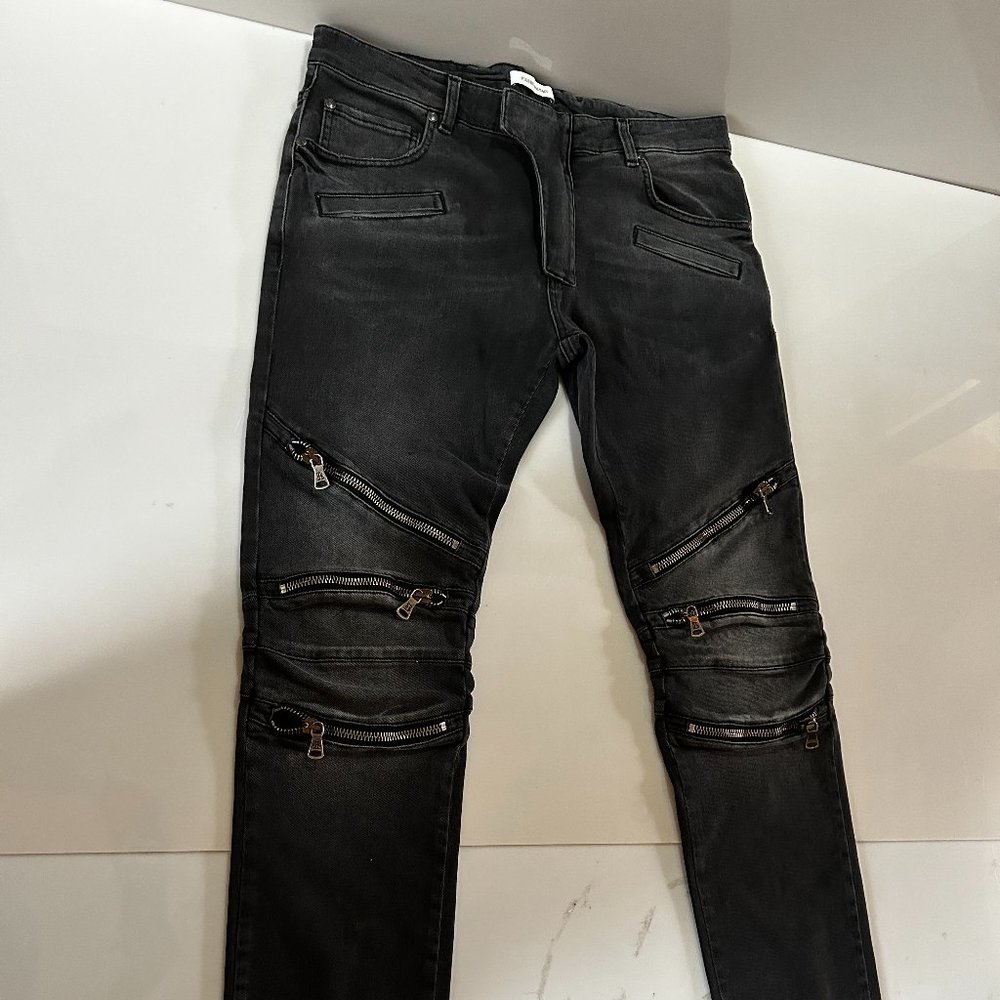 PIERRE BALMAIN MENS BIKER JEANS SIZE 36
